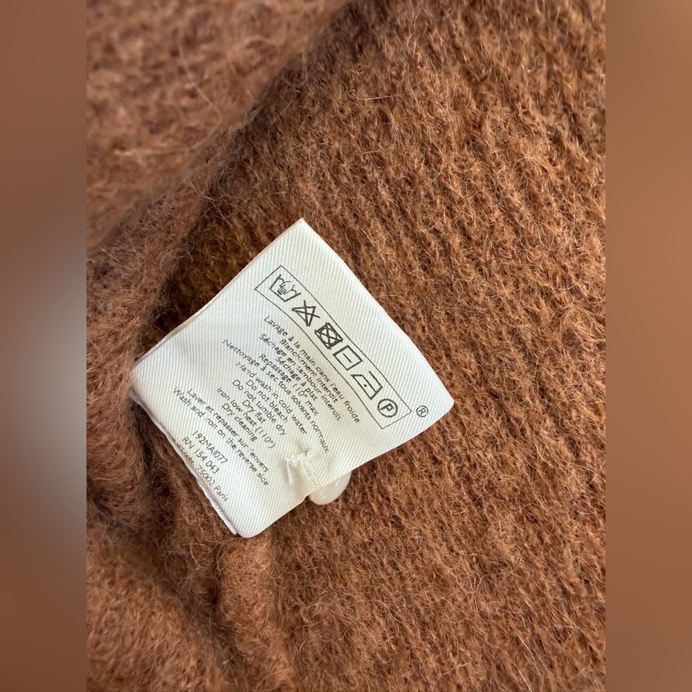 Sezane Gaspard Button Cardigan in Chestnut Brown - Picture 7 of 10